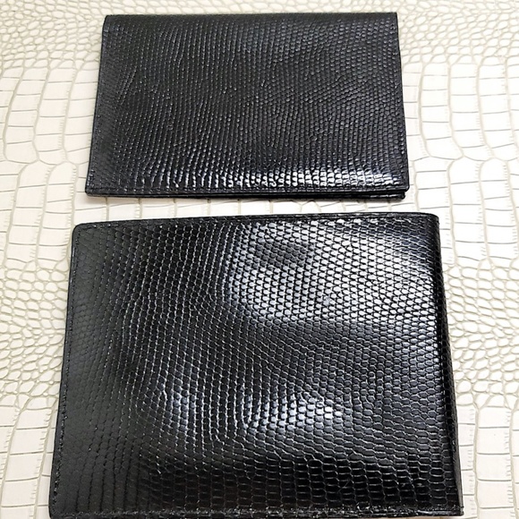 Super Rare Vintage Lizard Dunhill Bi-Fold Wallet&Card Holder - Picture 1 of 16